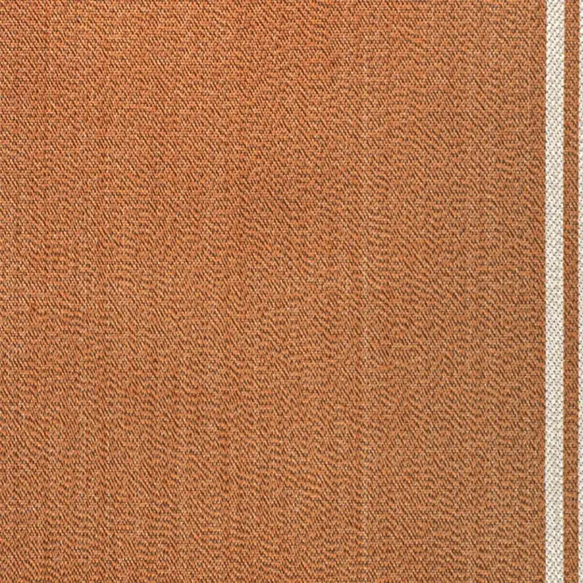 Orange And Cream Indoor Outdoor Area Rug Photo 2