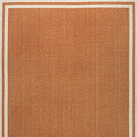 Orange And Cream Indoor Outdoor Area Rug Photo 3