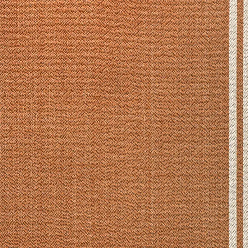 Orange And Cream Indoor Outdoor Area Rug Photo 2