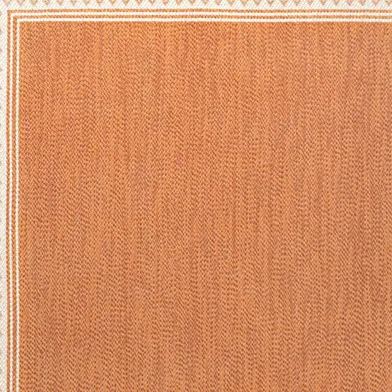 Orange And Cream Indoor Outdoor Area Rug Photo 2