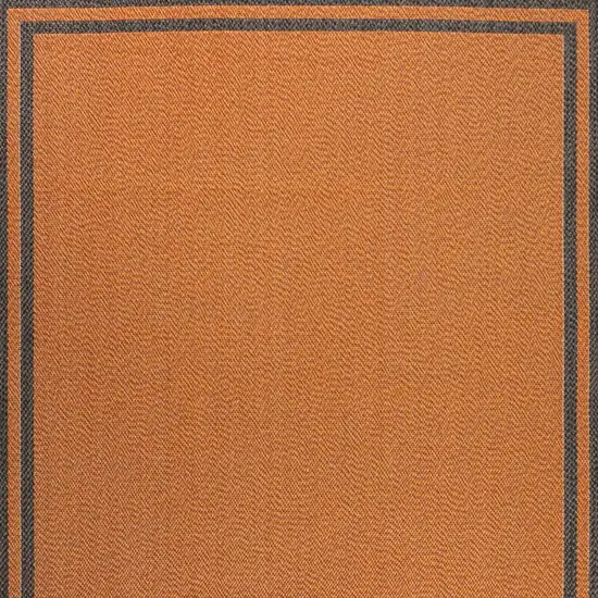Orange And Dark Gray Striped Indoor Outdoor Area Rug Photo 5