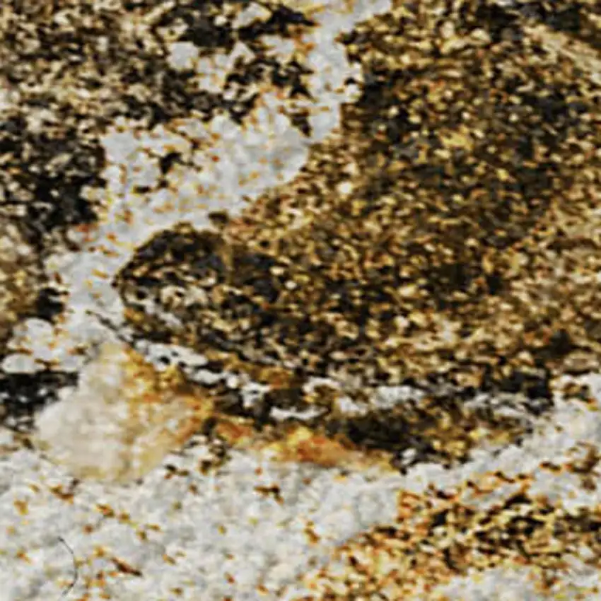 Orange And Ivory Abstract Washable Area Rug With UV Protection Photo 4