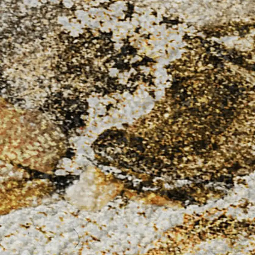 Orange And Ivory Abstract Washable Area Rug With UV Protection Photo 5