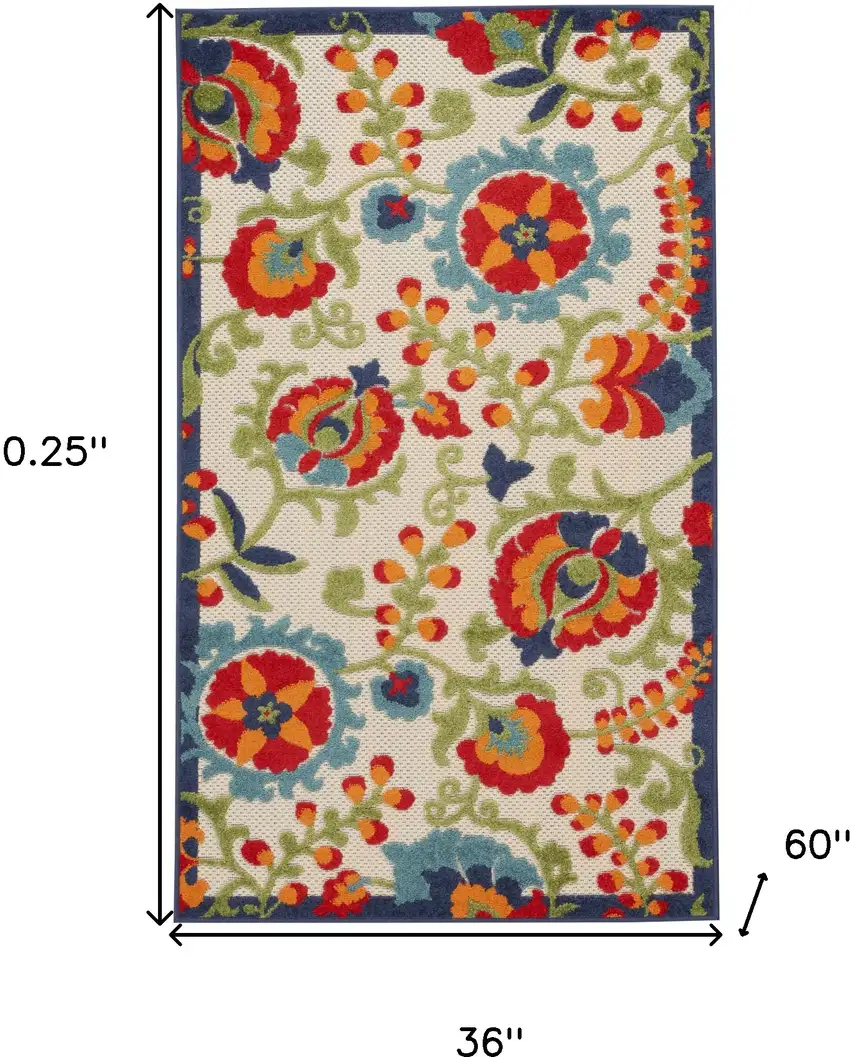 Orange And Red Toile Non Skid Indoor Outdoor Area Rug Photo 5