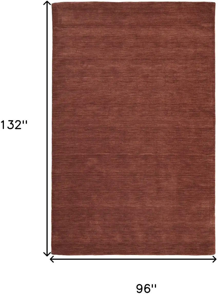 Orange And Red Wool Hand Woven Stain Resistant Area Rug Photo 10