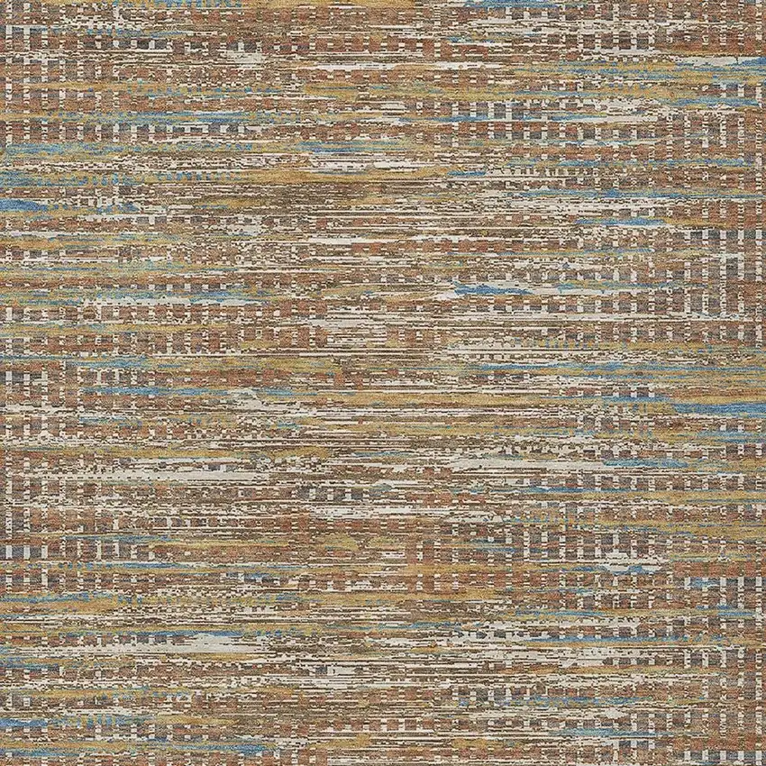 Orange And Taupe Abstract Washable Indoor Outdoor Area Rug Photo 2