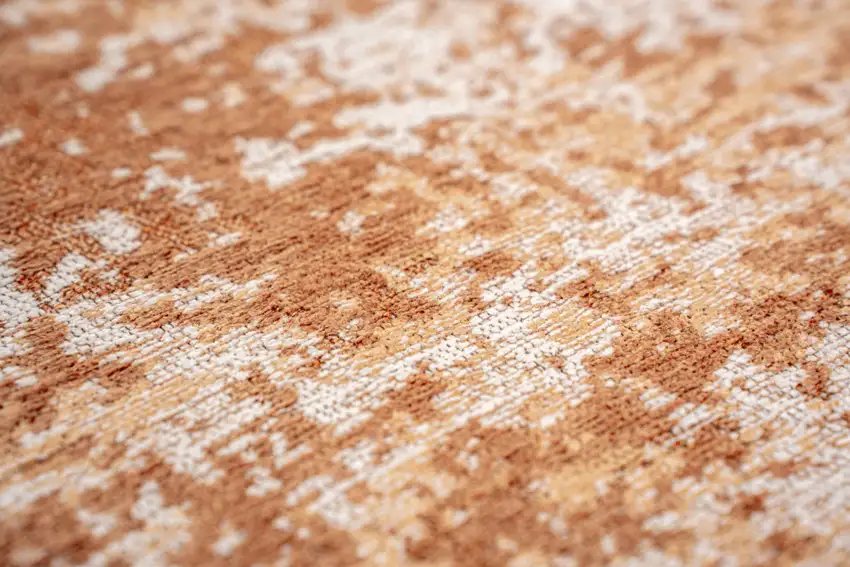 Orange And White Abstract Washable Area Rug With UV Protection Photo 4