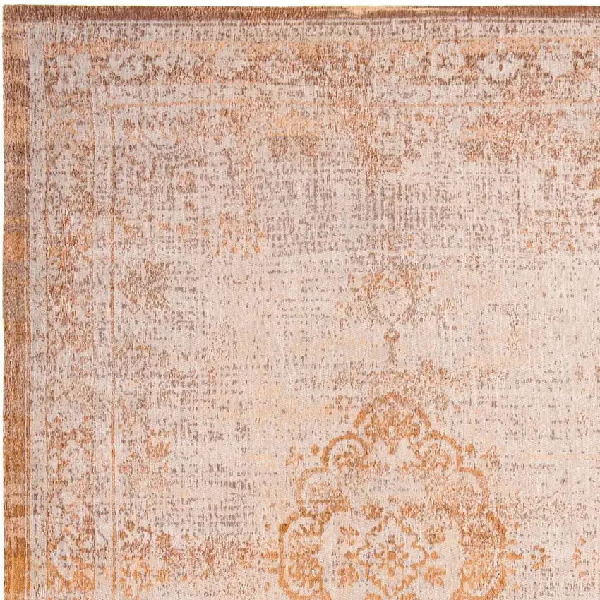 Orange And White Medallion ,Washable, Area Rug Photo 9