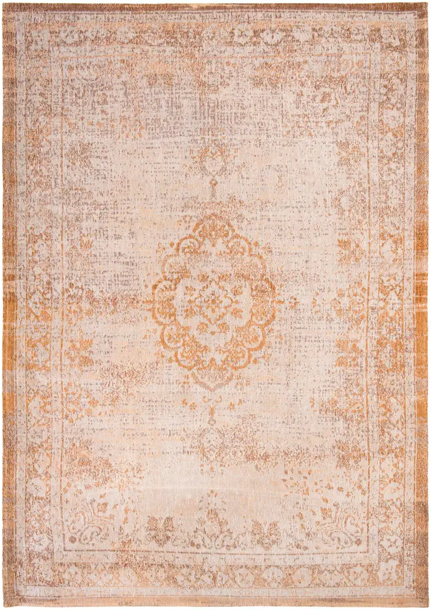 Orange And White Medallion ,Washable, Area Rug Photo 2