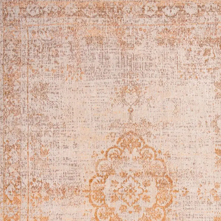 Orange And White Medallion ,Washable, Area Rug Photo 9