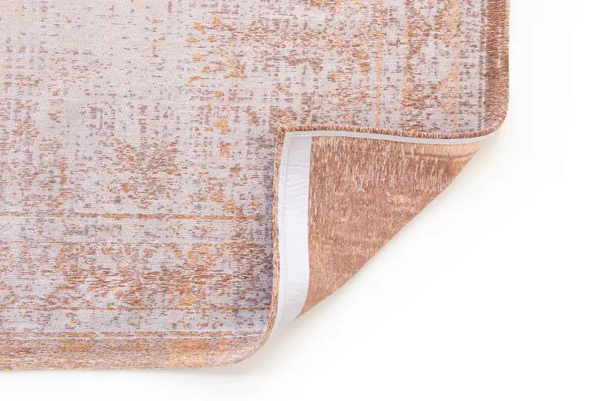 Orange And White Medallion ,Washable, Area Rug Photo 8