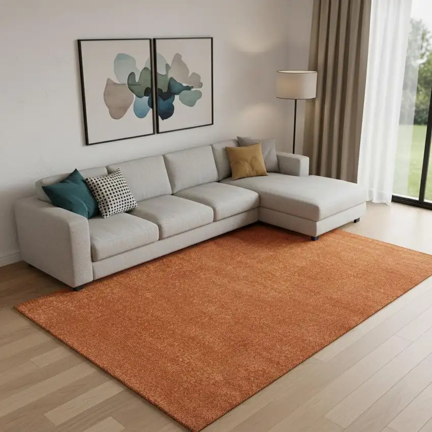 Orange Area Rug Photo 2