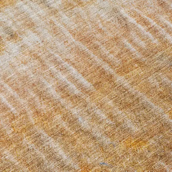 Orange Blue And Beige Abstract Washable Indoor Outdoor Area Rug Photo 7