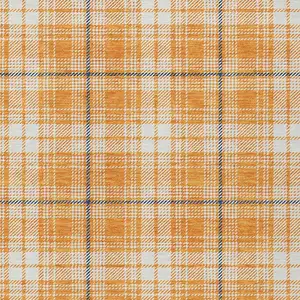 Photo of Orange Blue And Ivory Plaid Washable Indoor Outdoor Area Rug