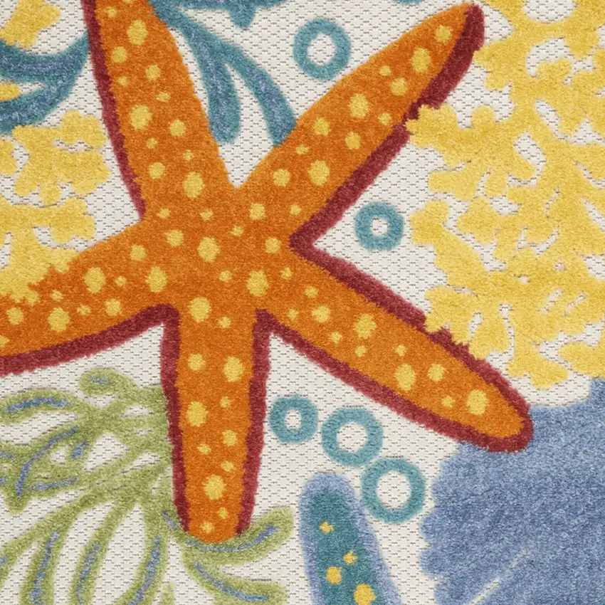 Orange Blue And Yellow Animal Print Non Skid Indoor Outdoor Area Rug Photo 3