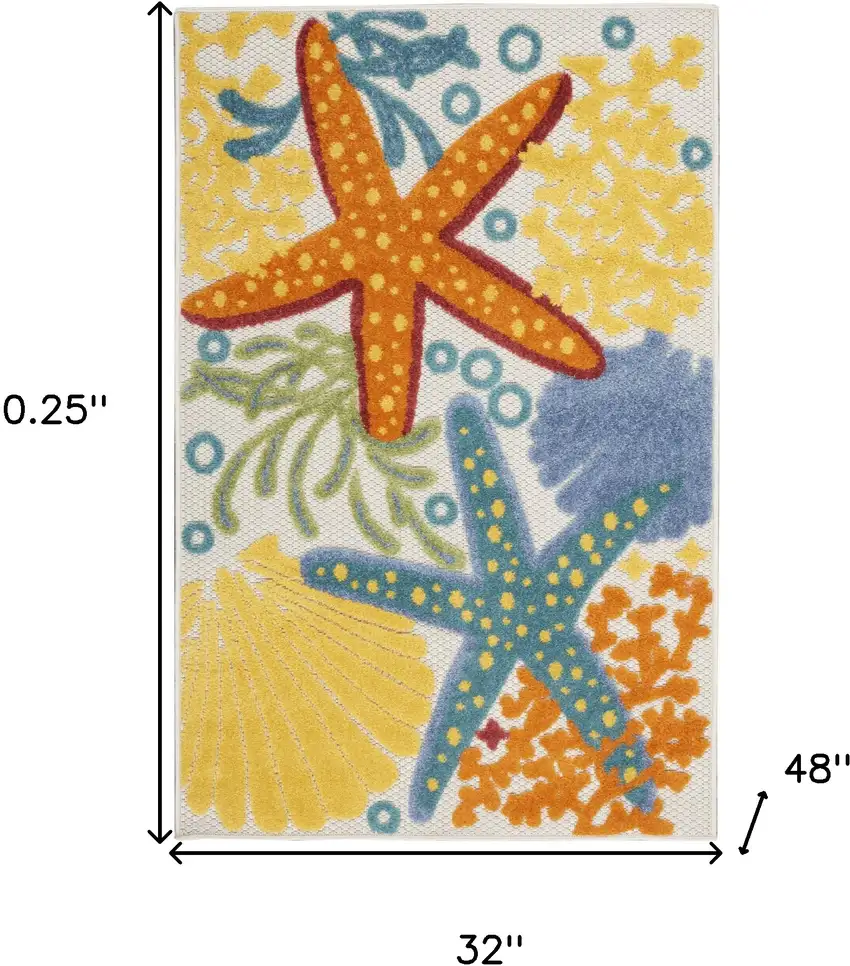 Orange Blue And Yellow Animal Print Non Skid Indoor Outdoor Area Rug Photo 5