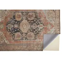 Photo of Orange Brown And Taupe Abstract Area Rug