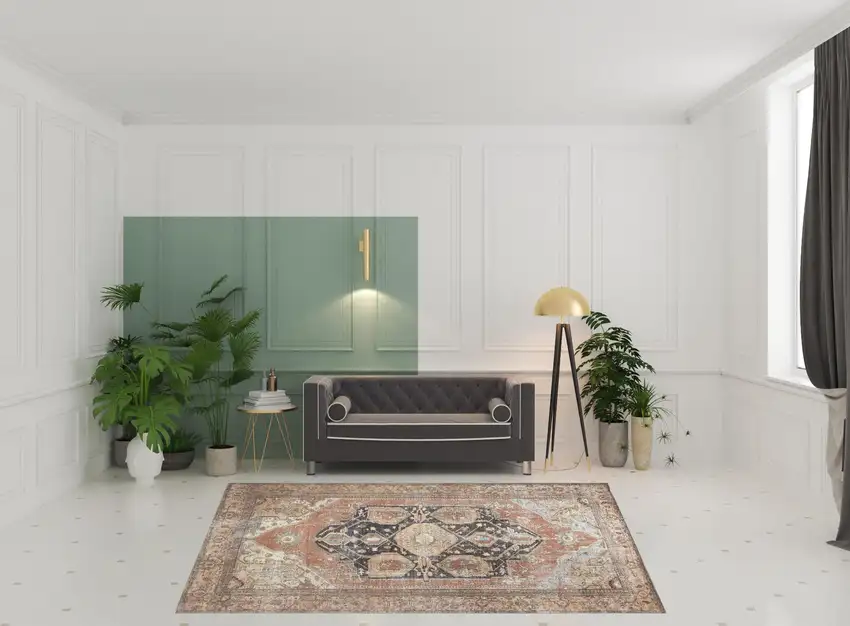 Orange Brown And Taupe Abstract Area Rug Photo 3