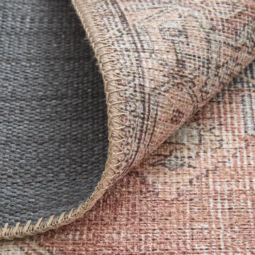 Orange Brown And Taupe Abstract Area Rug Photo 8