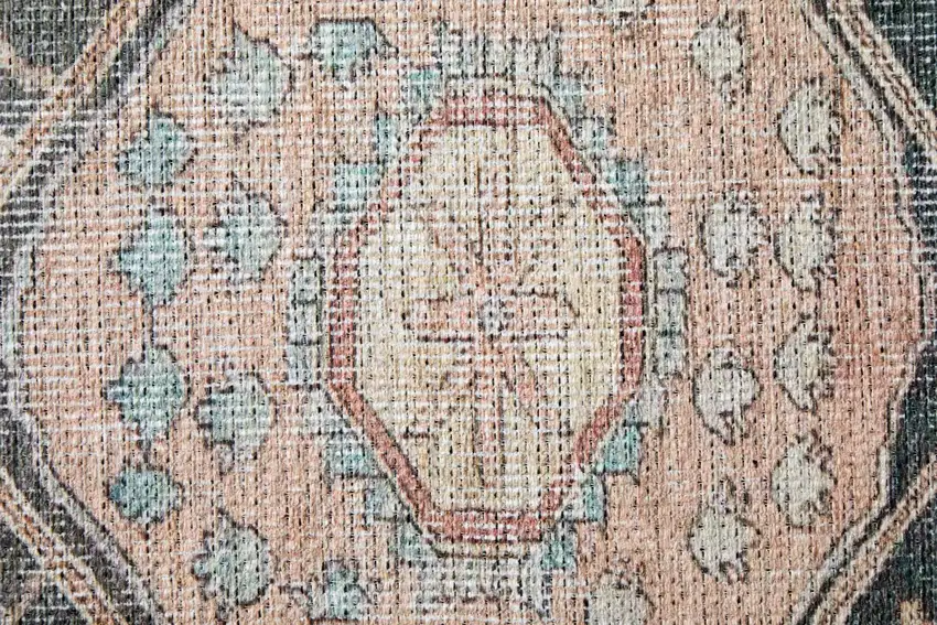Orange Brown And Taupe Abstract Area Rug Photo 9
