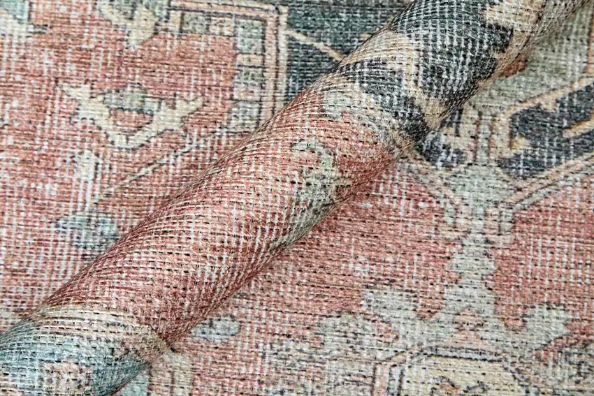 Orange Brown And Taupe Abstract Area Rug Photo 6