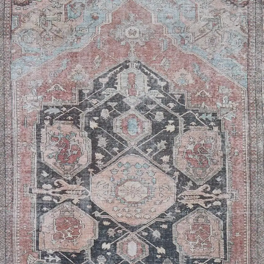 Orange Brown And Taupe Abstract Area Rug Photo 2