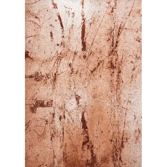 Orange Brown And White Abstract Washable Area Rug With UV Protection Photo 3