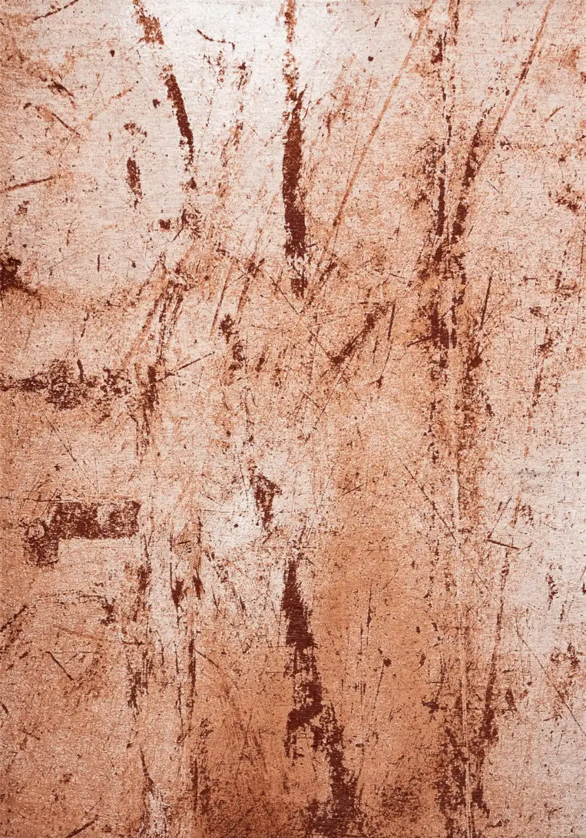 Orange Brown And White Abstract Washable Area Rug With UV Protection Photo 3