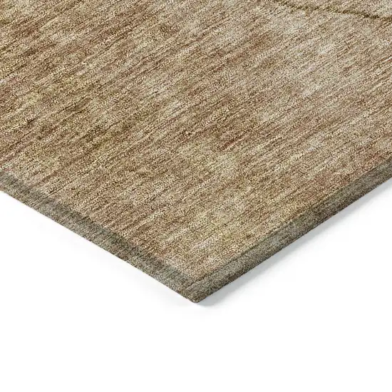 Orange Copper And Terra Cotta Abstract Washable Indoor Outdoor Area Rug Photo 5