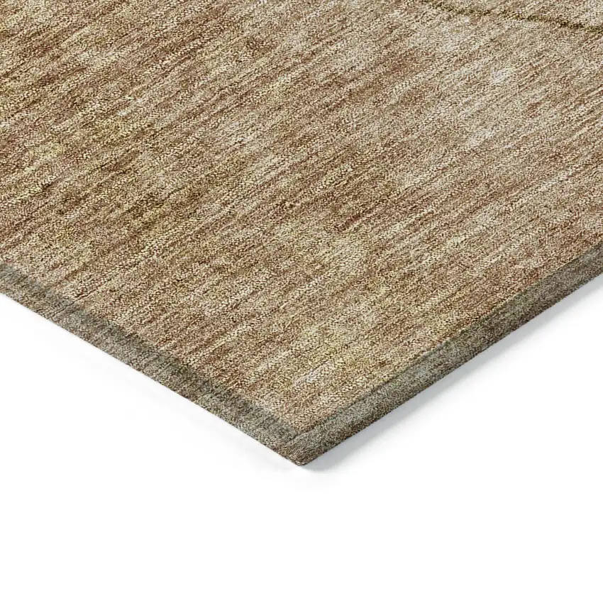 Orange Copper And Terra Cotta Abstract Washable Indoor Outdoor Area Rug Photo 5
