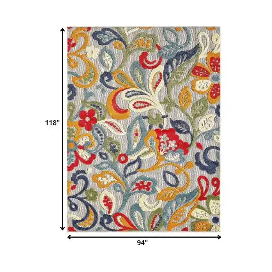 Orange And Ivory Moroccan Stain Resistant Indoor Outdoor Area Rug Photo 5