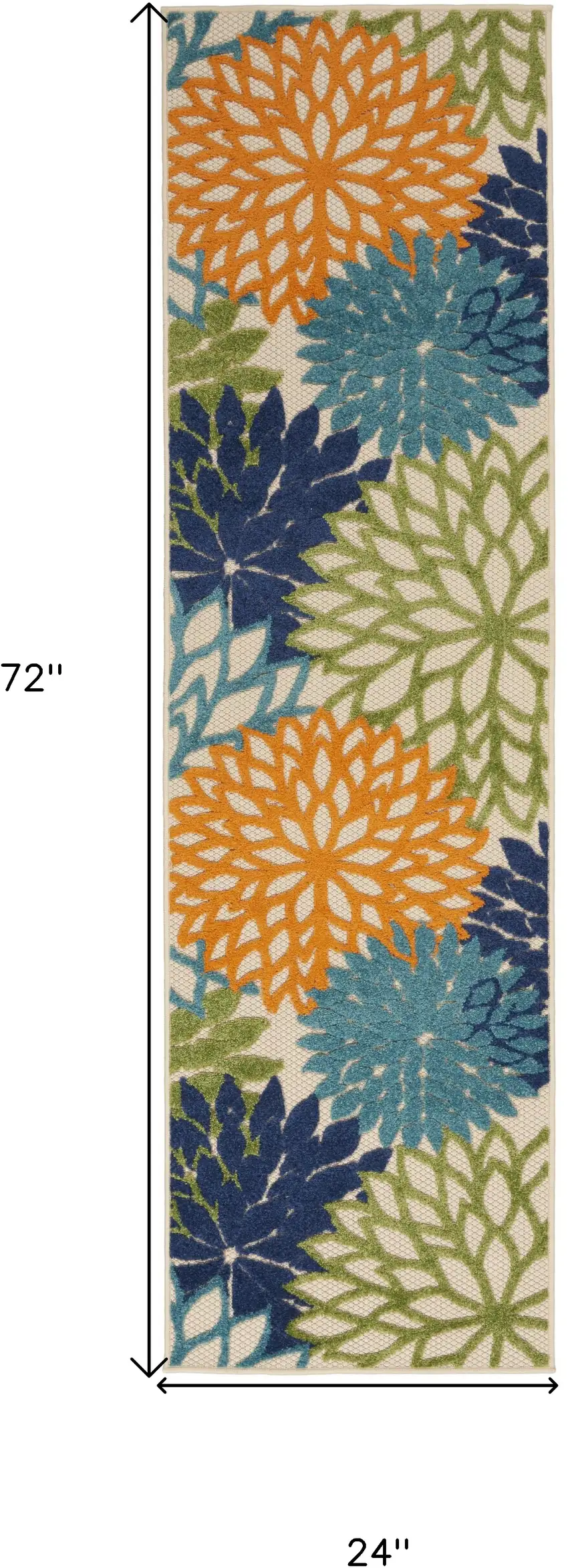 Multicolor Floral Indoor Outdoor Area Rug Photo 9