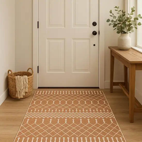 Orange Geometric Area Rug Photo 1