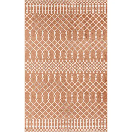 Orange Geometric Area Rug Photo 6