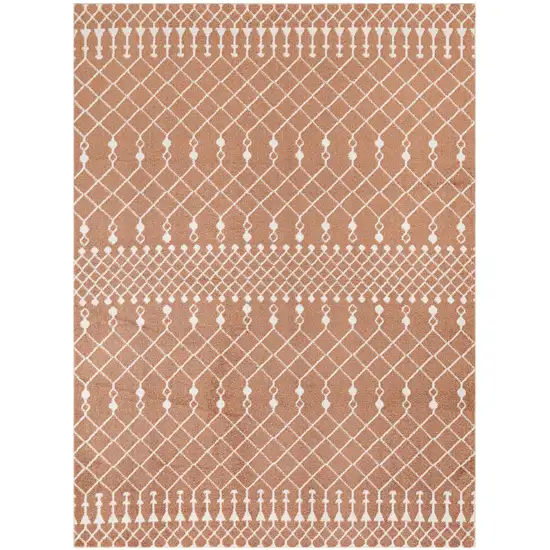 Orange Geometric Area Rug Photo 5