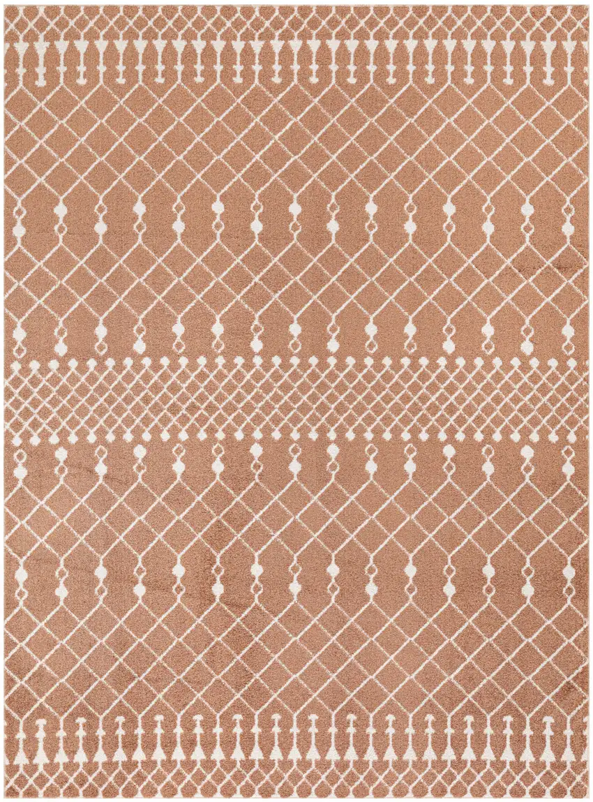 Orange Geometric Area Rug Photo 5