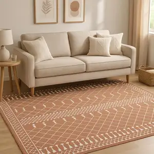Photo of Orange Geometric Area Rug