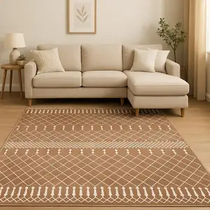 Photo of Orange Geometric Area Rug