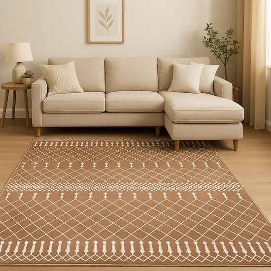 Orange Geometric Area Rug Photo 1