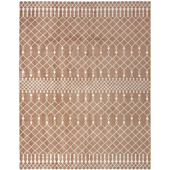 Orange Geometric Area Rug Photo 5