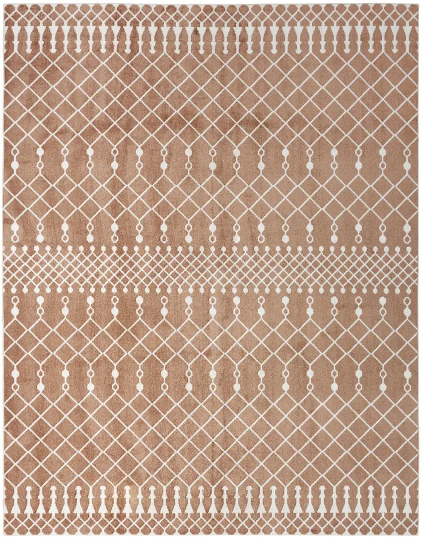 Orange Geometric Area Rug Photo 5