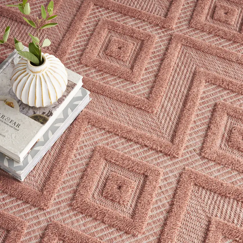 Orange Indoor Outdoor Area Rug Photo 5