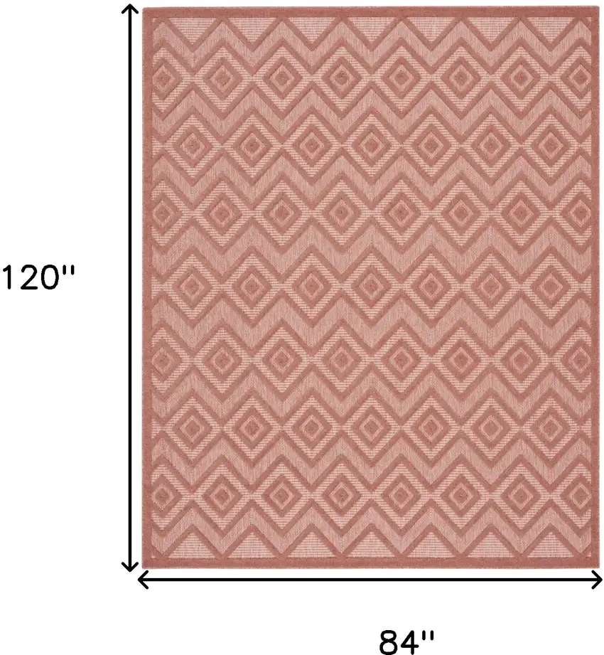 Orange Geometric Flatweave Area Rug Photo 8