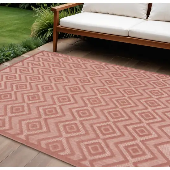 Orange Indoor Outdoor Area Rug Photo 1