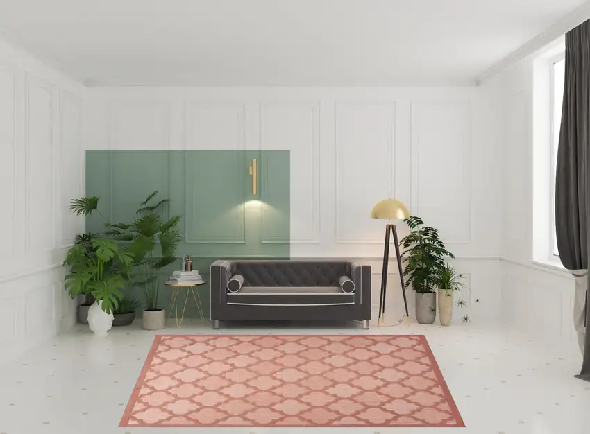 Orange Geometric Flatweave Area Rug Photo 6