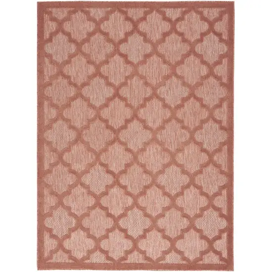 Coral Orange Indoor Outdoor Area Rug Photo 1