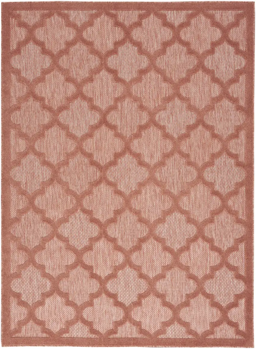 Coral Orange Indoor Outdoor Area Rug Photo 1