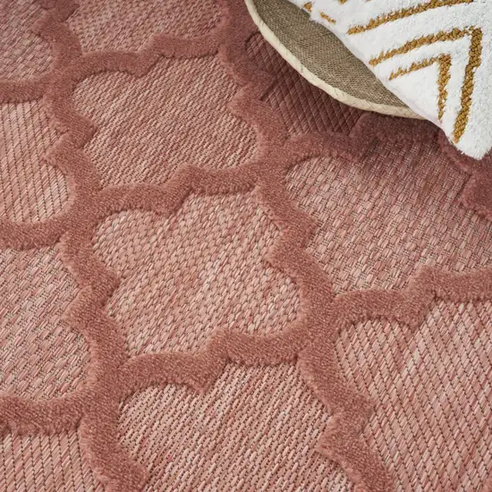 Coral Orange Indoor Outdoor Area Rug Photo 9