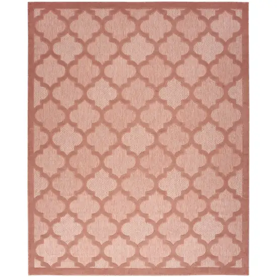 Orange Geometric Flatweave Area Rug Photo 1