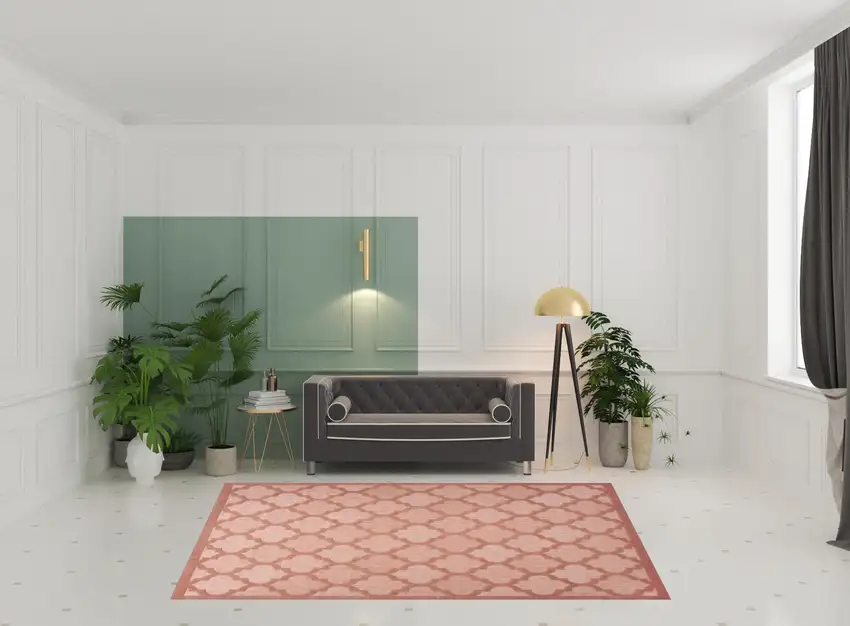 Orange Geometric Flatweave Area Rug Photo 2